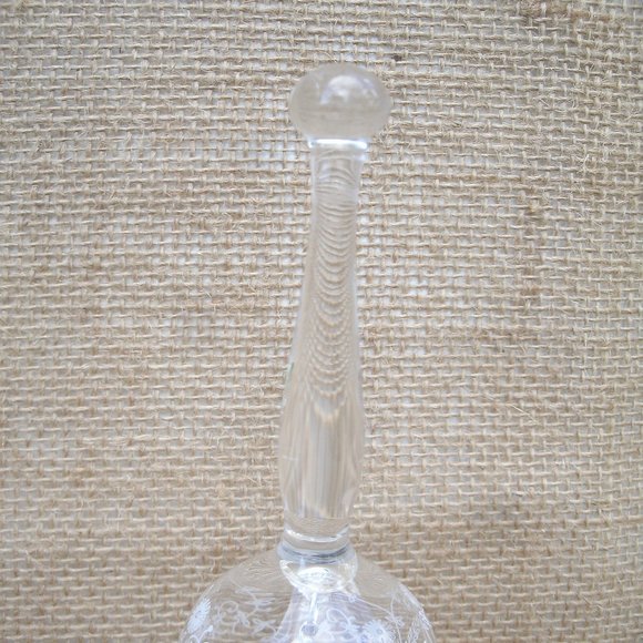 Vintage Viking Glass White Floral Design Bell - Picture 14 of 16